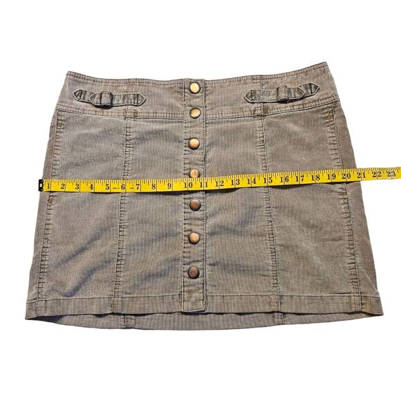 Gap Corduroy Mini Skirt Women's Snap Front Cotton Blend Ribbed Size 12 - Picture 8 of 10